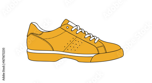 Classic Yellow Canvas Sneakers with White Laces and Soles