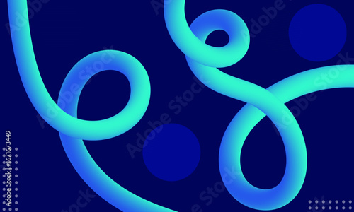 3d render background with soft shapes of waves and spheres, tasty space with covers or horizontal posters in modern minimal style for corporate identity, branding, social media advertise