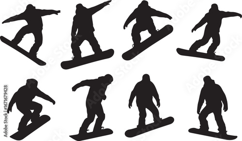 snowboard silhouettes