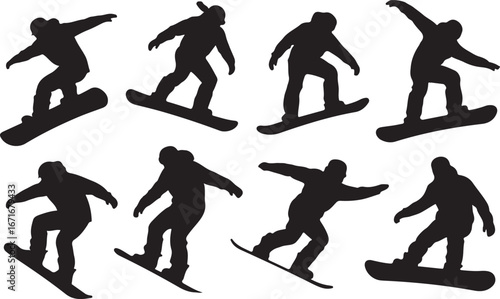 snowboard silhouettes