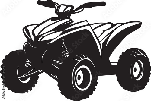 ATV Quad Bike Silhouette on Transparent Background
