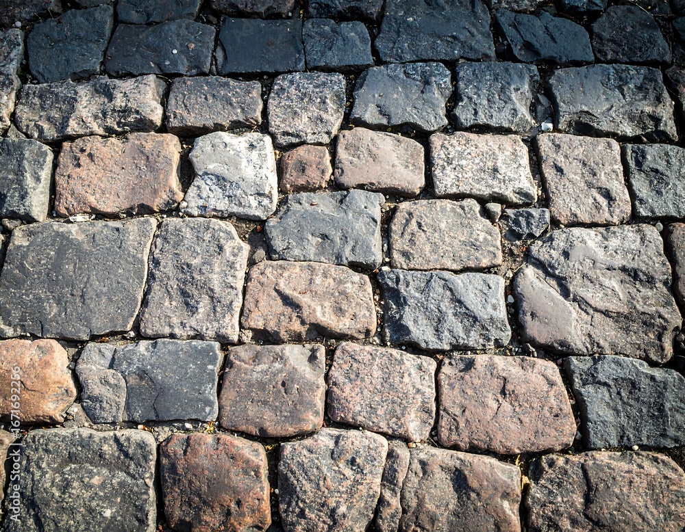 Obraz premium Cobblestone pavement texture (3)