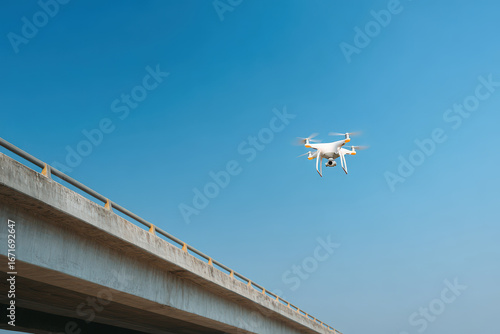 drone performs structural integrity testing on bridge using advanced ultrasonic technology