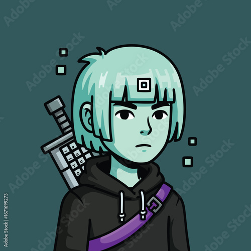 Focused Character Illustration.