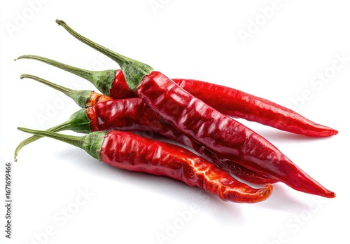 Red chili peppers clustered, vibrant