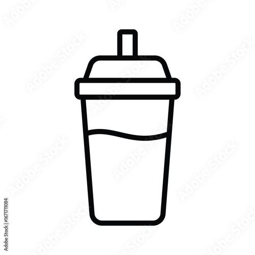 protein shake bottle icon vector design template simple and clean
