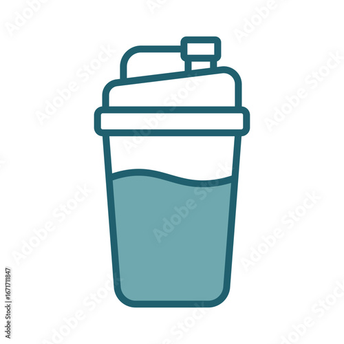protein shake bottle icon vector design template simple and clean