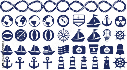 Vector of nautical icons for sale
