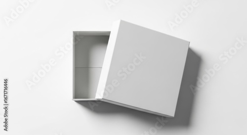 Blank white gift box  open