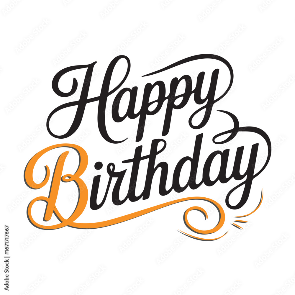 Fototapeta premium Happy birthday text vector image 