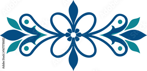 A vibrant blue flower surrounded by green leaves, showcasing its natural beauty and delicate features.
