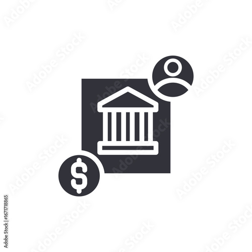 Financial Institution and Personal Banking Icon