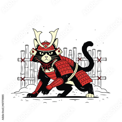 Black Cat Samurai in Action.
