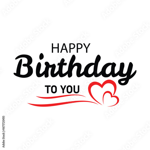 Happy birthday text vector image 