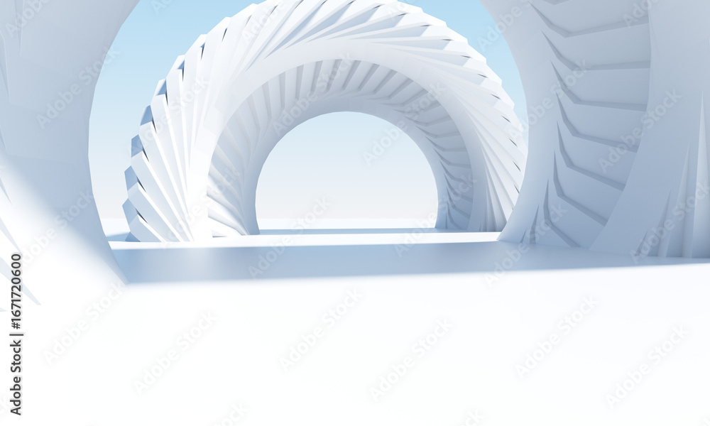 Fototapeta premium Abstract architecture background 3d render