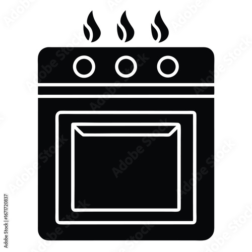 oven cooking mood vector icon