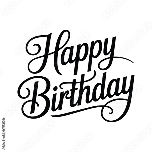 Happy birthday text vector image 
