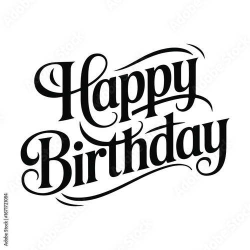Happy birthday text vector image 