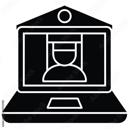 online distance learning vector icon