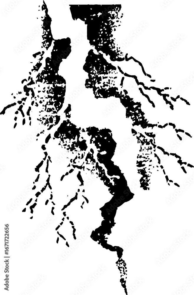 Obraz premium Dramatic black and white grunge lightning illustration for urban poster design