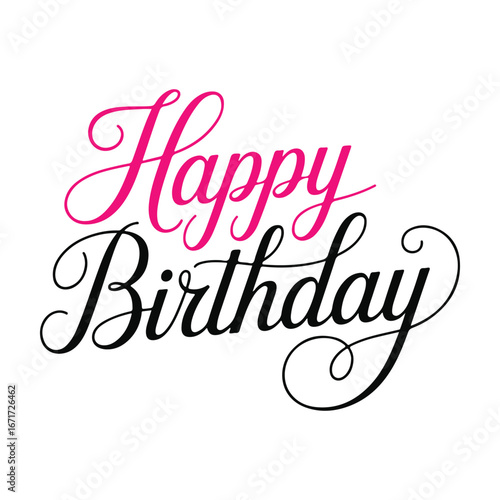 Happy birthday text vector image 