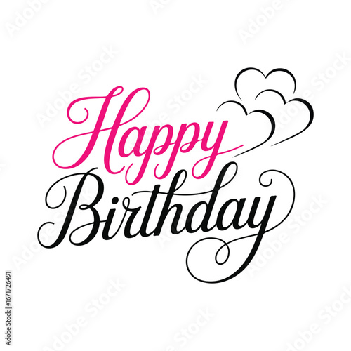Happy birthday text vector image 