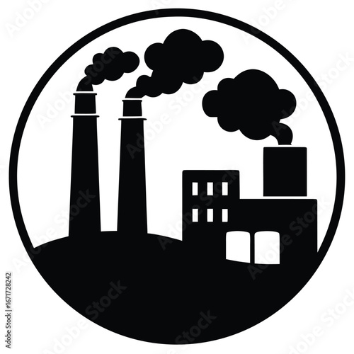 pollution vector icon