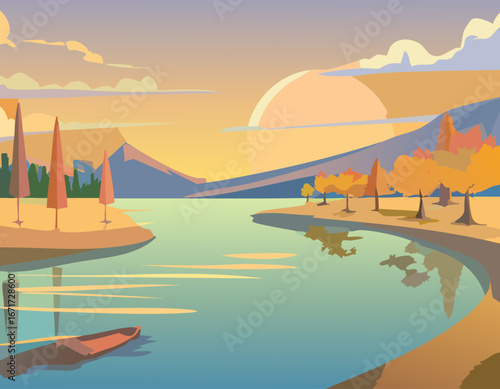湖と風景