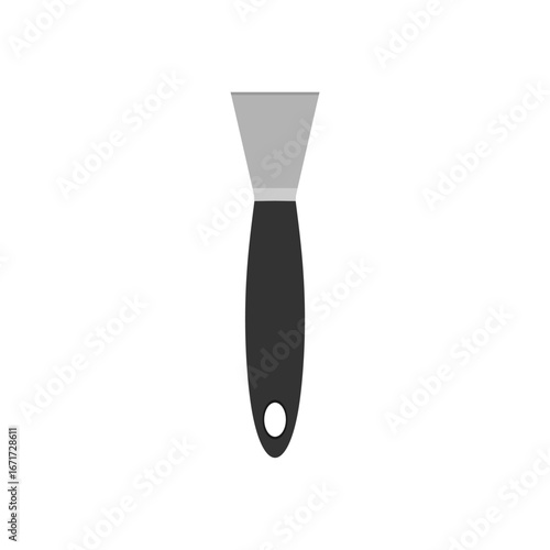 Putty knife flat design vector illustration isolated on white background. trowel or scraper used for drywall or plastering
