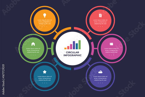 Colorful Infographic Template Illustration