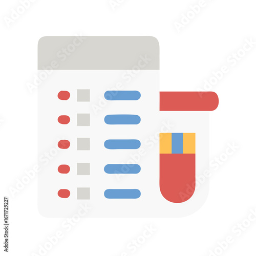 Simple illustration of medical test results on a form