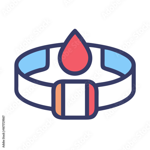 Minimalistic blood glucose sensor ring with a blood drop