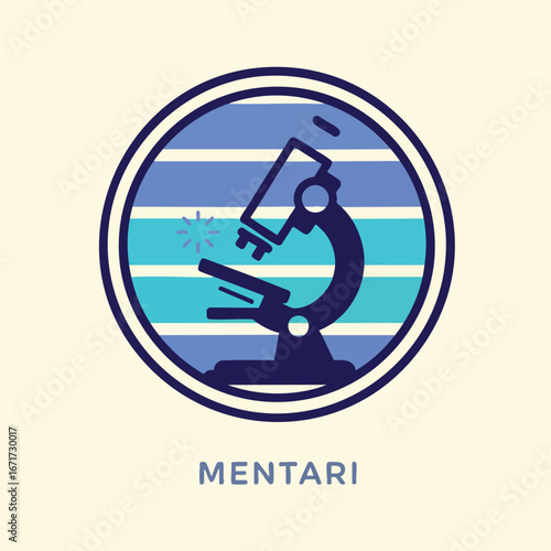 Microscope Icon Represents Scientific Research and Discovery.