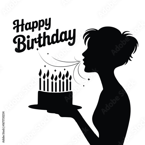 Happy birthday text vector image 