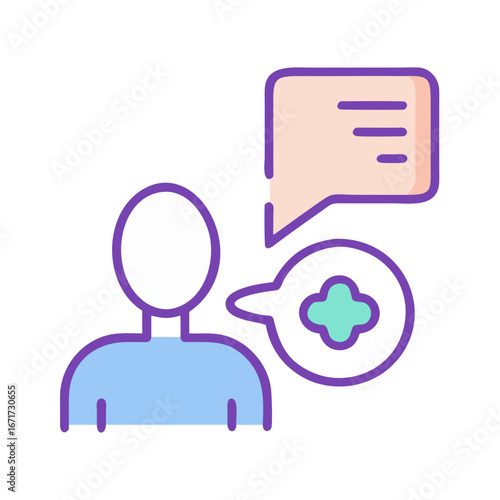 User feedback with medical advice concept in flat design