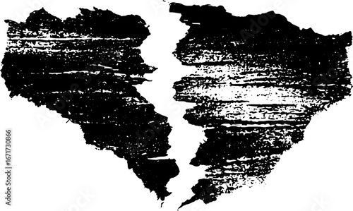 Grunge black and white illustration of cracked texture for design or poster