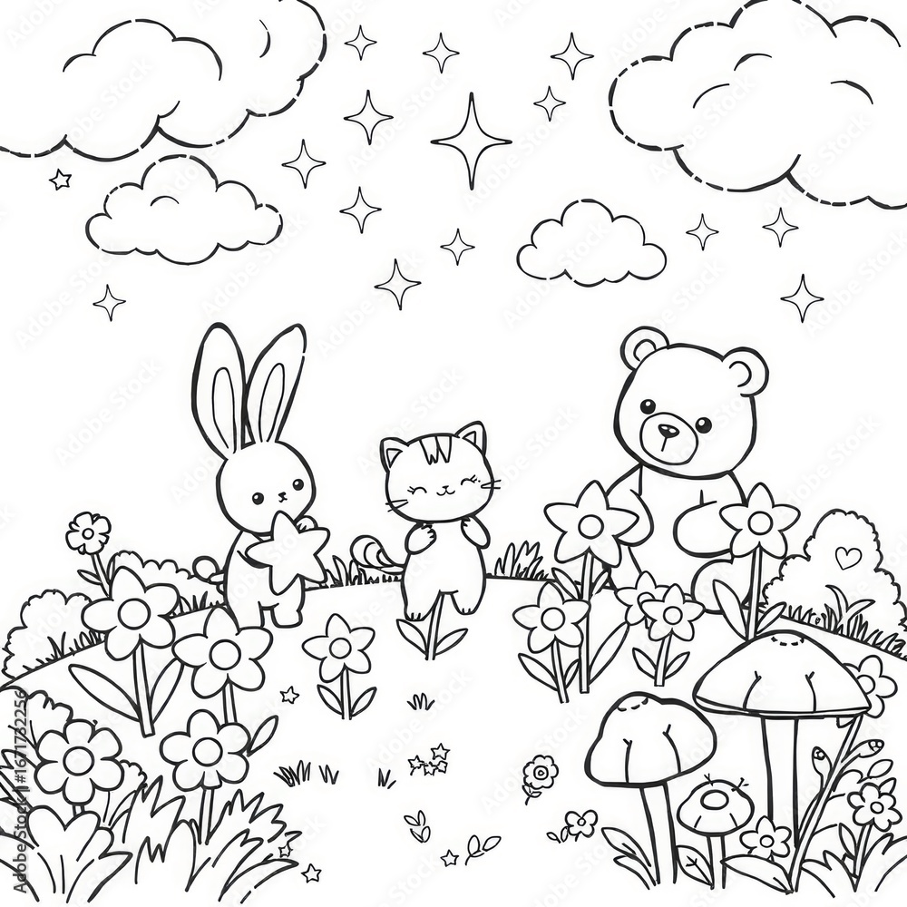 Fototapeta premium coloring page for kids