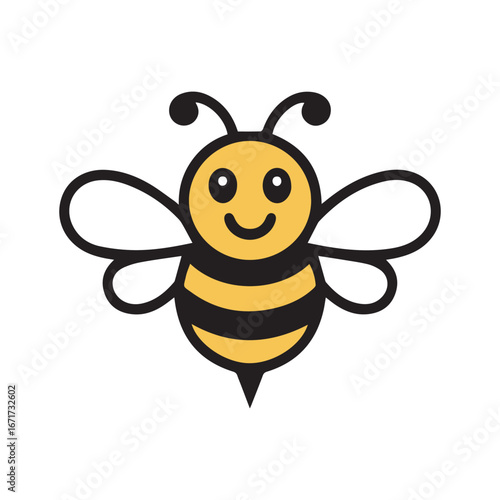 Honey bee logo concept vector