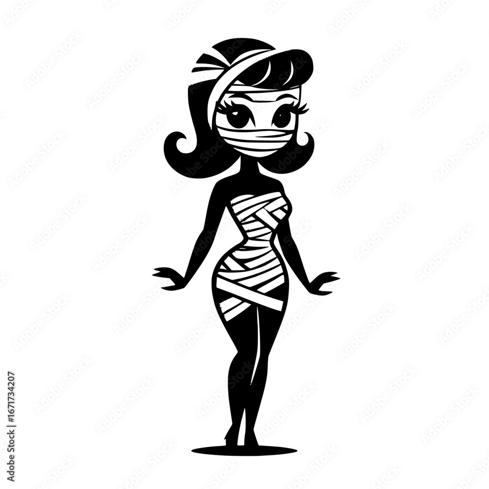 girl in black dress