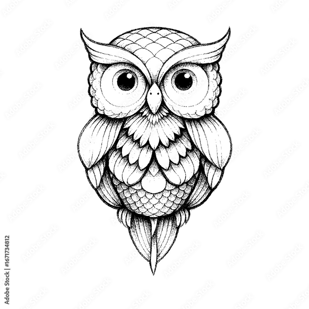 Fototapeta premium owl on a branch