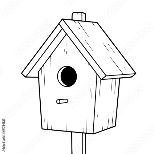 wooden bird house