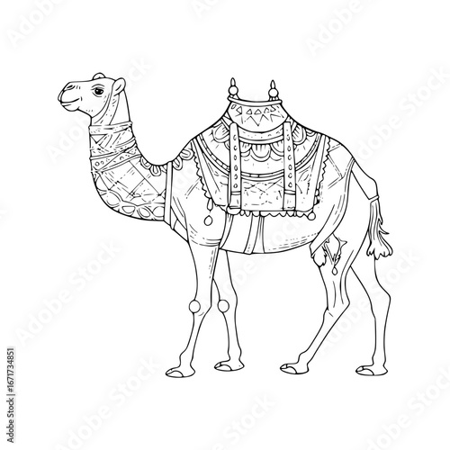 camel in the desert