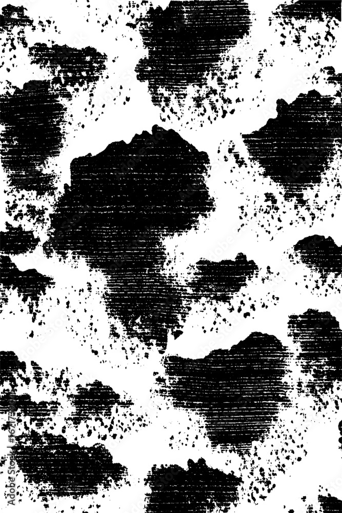 Fototapeta premium Distressed black and white texture with grunge eroded patterns for art and design projects