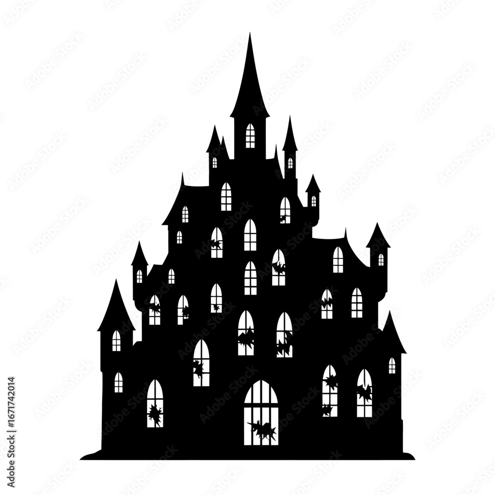 Obraz premium castle on a black background