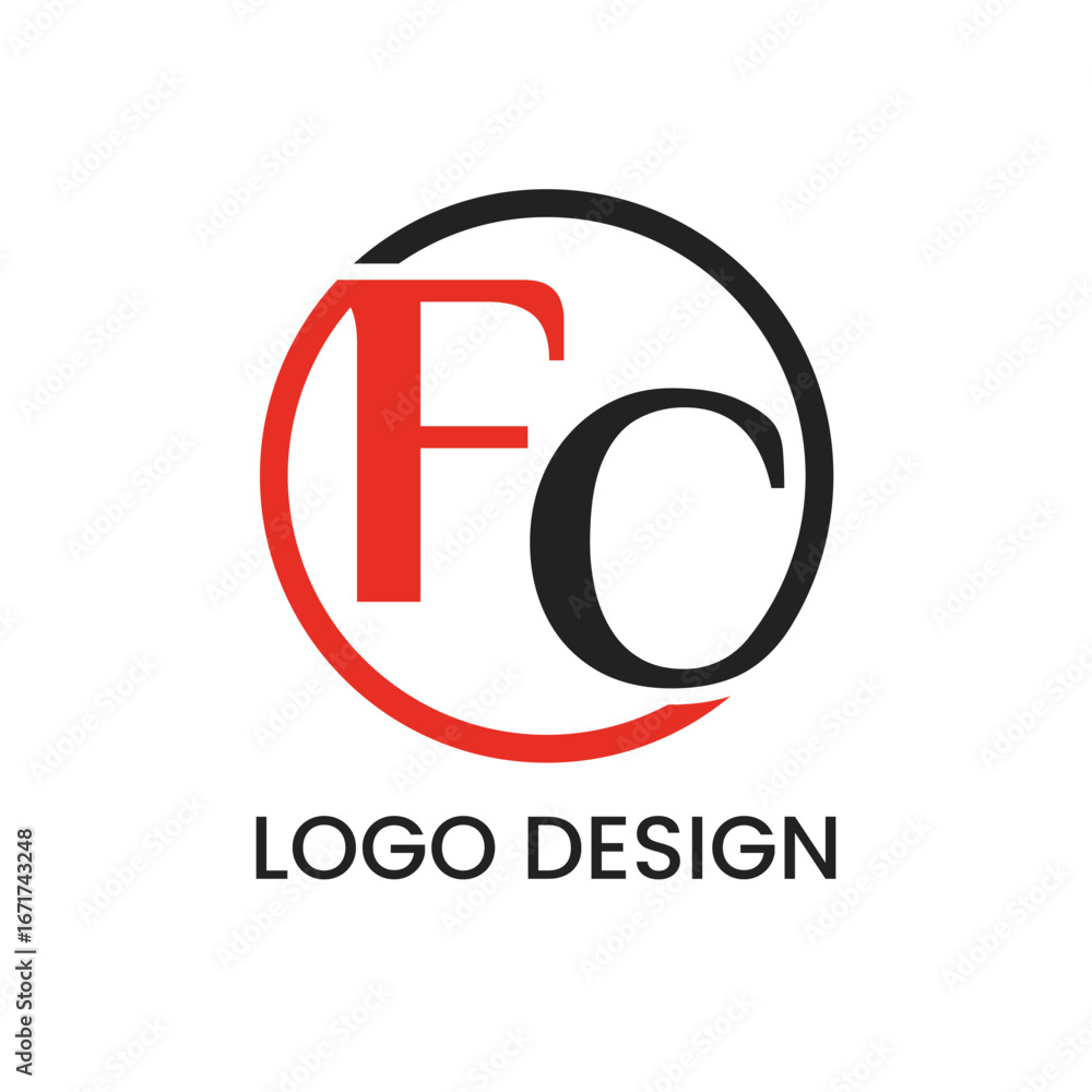 Obraz premium Modern FC Logo Design Template