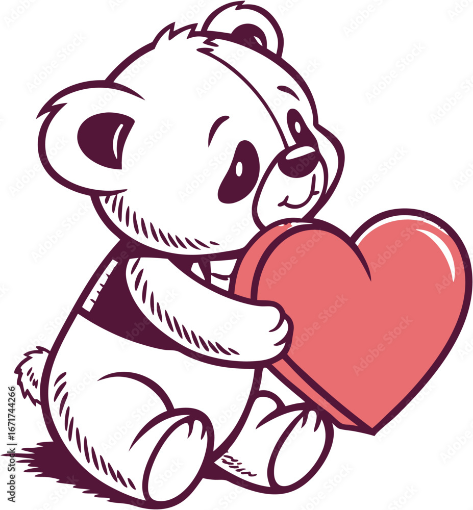 Obraz premium teddy bear with heart