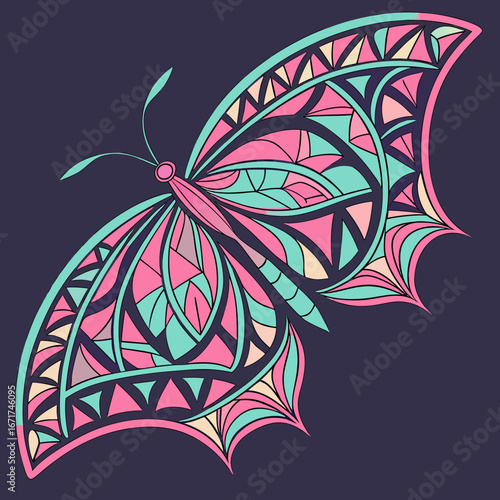 Geometric Butterfly Logo Design Colorful Vector Illustration for Branding and Decorative Applications