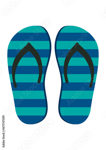  Beach flip flops or slippers Vector design