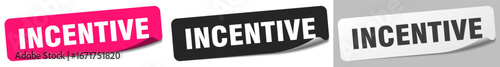 incentive sticker. incentive sticker set on white background