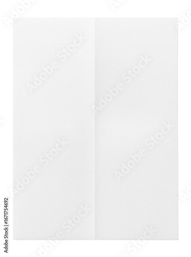 Folded paper with visible crease in the middle